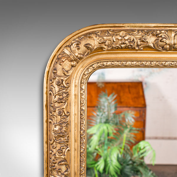 Small Antique Hall Mirror, English, Gilt Gesso, Vanity, Wall, Georgian, C.1800