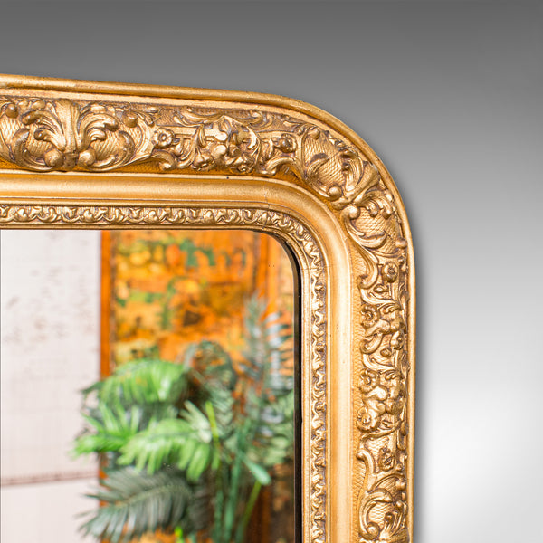 Small Antique Hall Mirror, English, Gilt Gesso, Vanity, Wall, Georgian, C.1800