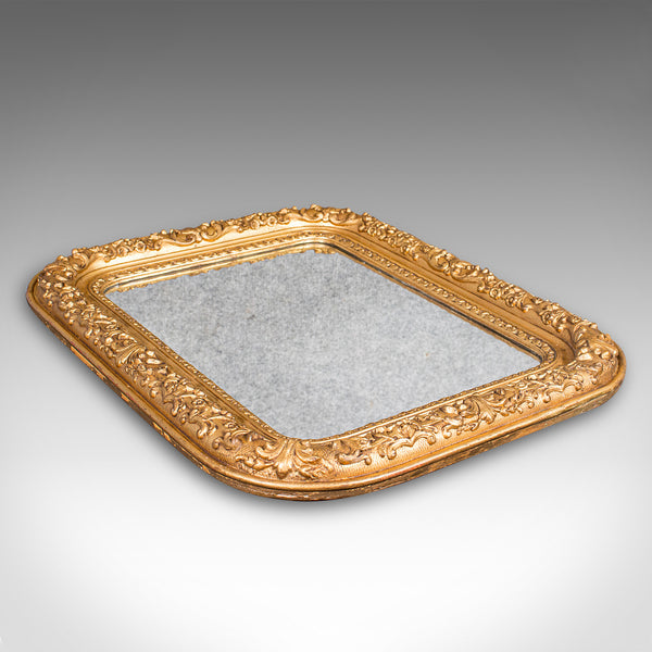 Small Antique Hall Mirror, English, Gilt Gesso, Vanity, Wall, Georgian, C.1800