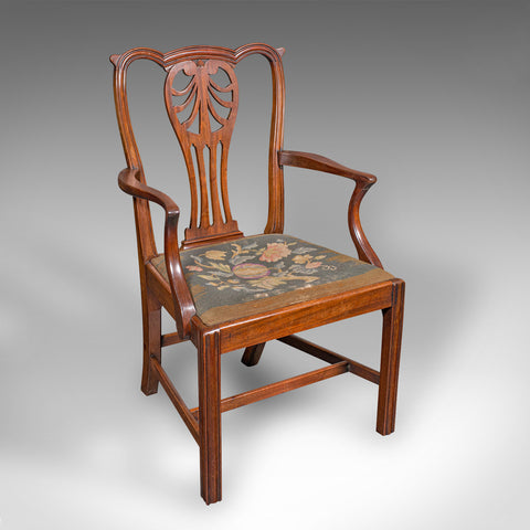 Antique Morning Room Elbow Chair, English, Lounge Seat, Armchair, Georgian, 1800