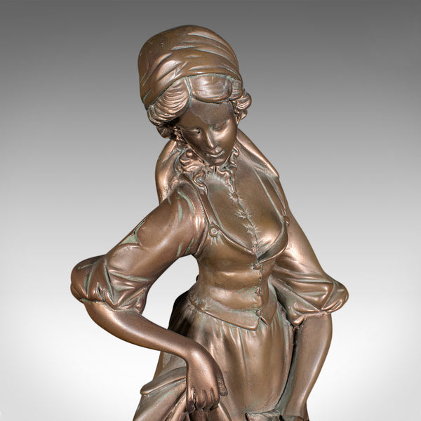 Tall Antique Female Figure, Austrian, Bronzed Plaster, Statue, Victorian, C.1900