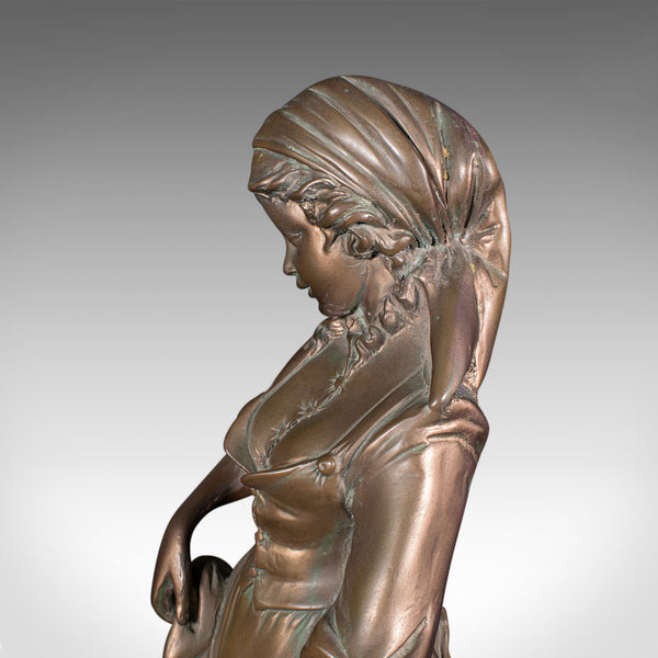 Tall Antique Female Figure, Austrian, Bronzed Plaster, Statue, Victorian, C.1900