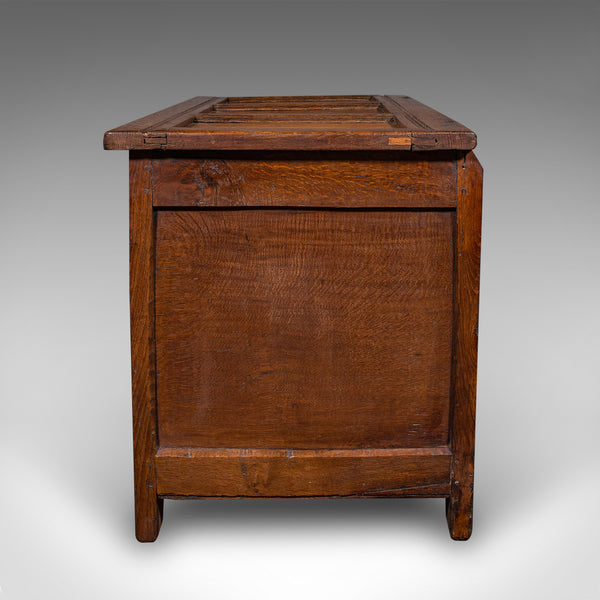 Large Antique Coffer, English, Oak Storage Trunk, Linen Chest, William III, 1700