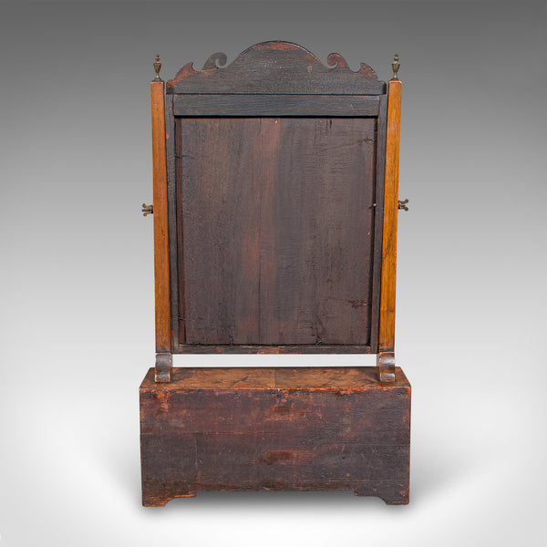 Antique Queen Anne Bureau Mirror, English Walnut, Dressing Table, Georgian, 1740