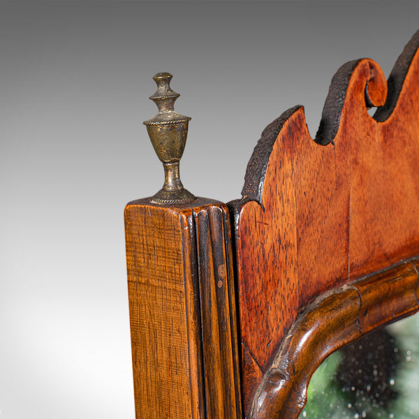 Antique Queen Anne Bureau Mirror, English Walnut, Dressing Table, Georgian, 1740