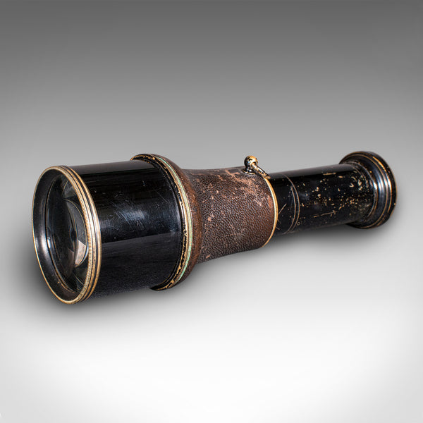 Small Antique Opera Monocular, German, Brass, Leather, Viewing Scope, Victorian