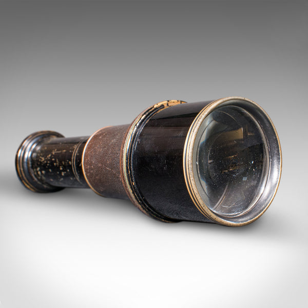 Small Antique Opera Monocular, German, Brass, Leather, Viewing Scope, Victorian