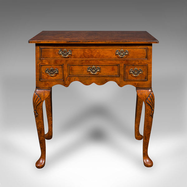 Vintage Georgian Revival Side Table, English, Walnut, Lowboy, Reception, Hallway