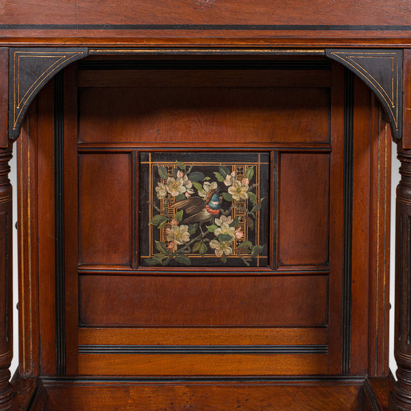 Antique Aesthetic Period Davenport, English, Walnut, Writing Desk, Victorian