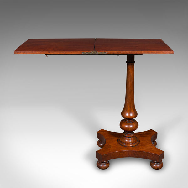 Antique Calligrapher's Extending Table, English, Cantilever, Chairside, Regency