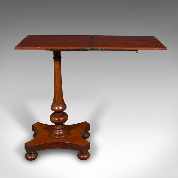 Antique Calligrapher's Extending Table, English, Cantilever, Chairside, Regency