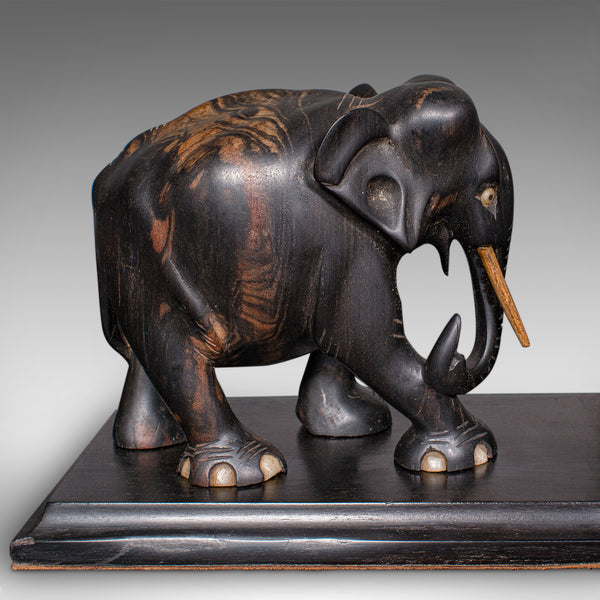 Pair Antique Elephant Bookends, Indian, Coromandel, Novel, Book Rest, Victorian