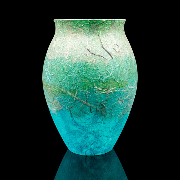 Contemporary Display Vase, English, Art Glass, Straw Silk, Flowers, Decorative