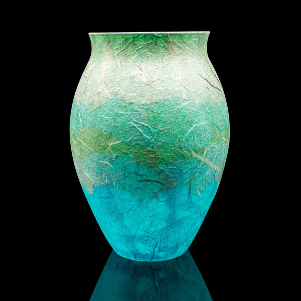 Contemporary Display Vase, English, Art Glass, Straw Silk, Flowers, Decorative