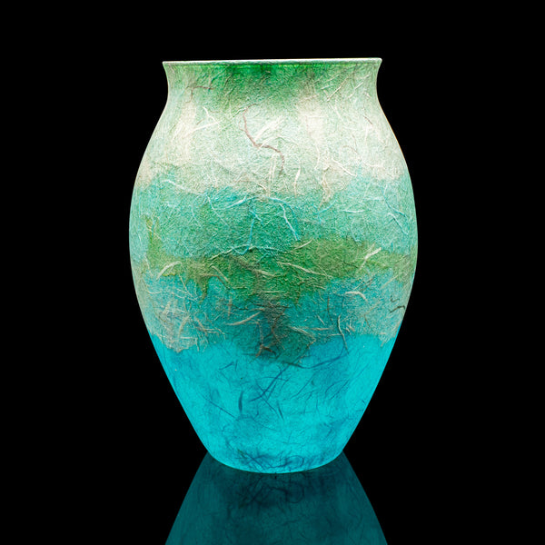 Contemporary Display Vase, English, Art Glass, Straw Silk, Flowers, Decorative