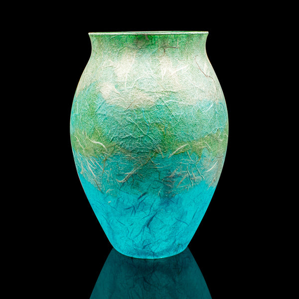 Contemporary Display Vase, English, Art Glass, Straw Silk, Flowers, Decorative