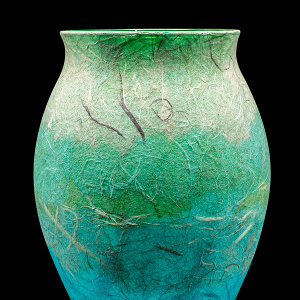 Contemporary Display Vase, English, Art Glass, Straw Silk, Flowers, Decorative