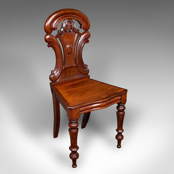 Antique Hall Chair, Scottish, Walnut, Occasional, Reception Seat, Regency, 1820