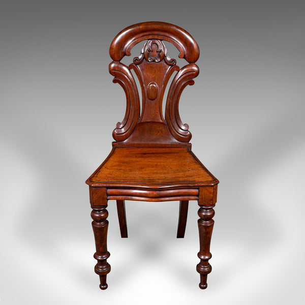 Antique Hall Chair, Scottish, Walnut, Occasional, Reception Seat, Regency, 1820