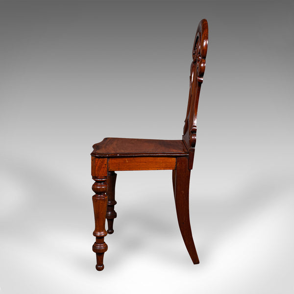 Antique Hall Chair, Scottish, Walnut, Occasional, Reception Seat, Regency, 1820