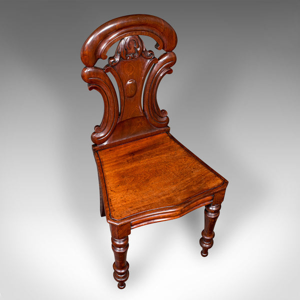 Antique Hall Chair, Scottish, Walnut, Occasional, Reception Seat, Regency, 1820