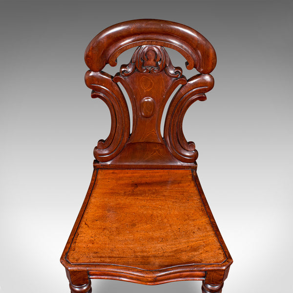 Antique Hall Chair, Scottish, Walnut, Occasional, Reception Seat, Regency, 1820