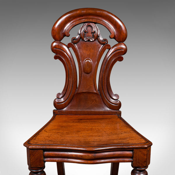 Antique Hall Chair, Scottish, Walnut, Occasional, Reception Seat, Regency, 1820