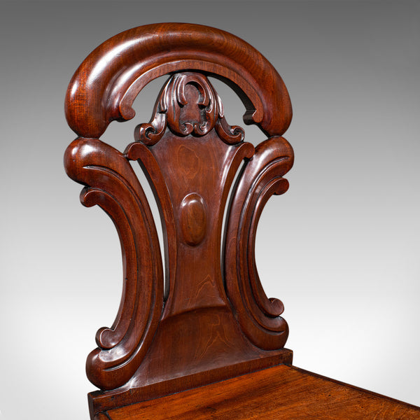 Antique Hall Chair, Scottish, Walnut, Occasional, Reception Seat, Regency, 1820