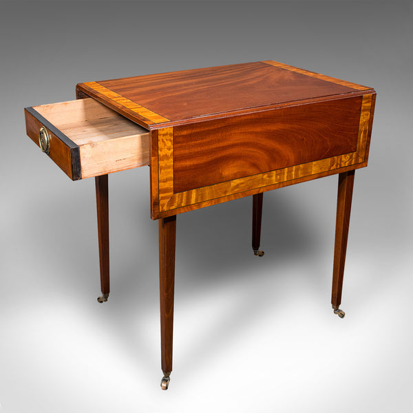 Antique Pembroke Table, English, Drop Leaf, Occasional, Tea, Regency, Circa 1820