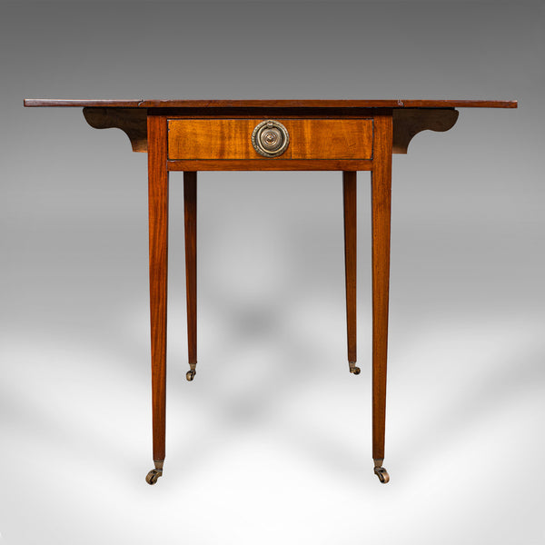 Antique Pembroke Table, English, Drop Leaf, Occasional, Tea, Regency, Circa 1820