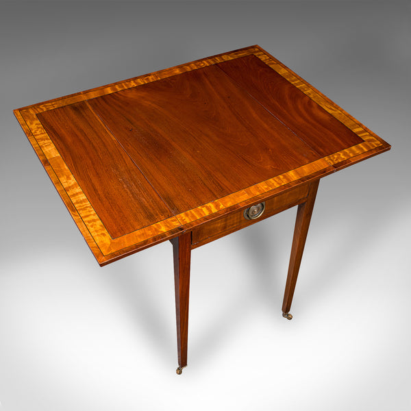 Antique Pembroke Table, English, Drop Leaf, Occasional, Tea, Regency, Circa 1820