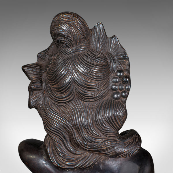 Heavy Vintage Bohemian Female Bust, Continental, Bronze, After Art Nouveau, 1930