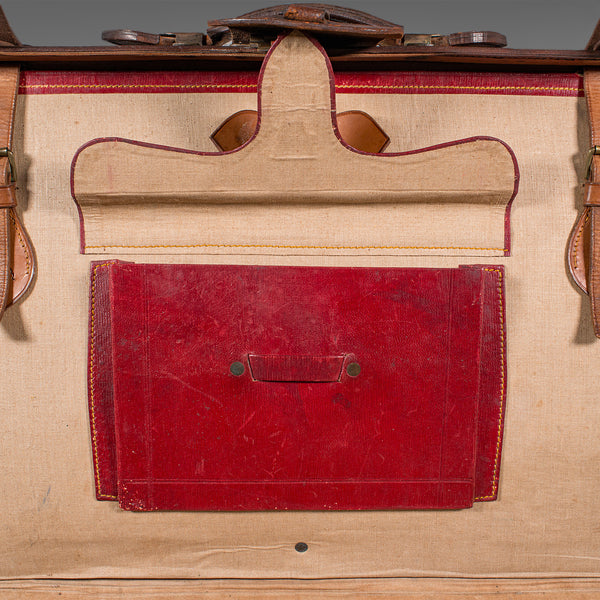 Antique Country Gentleman's Suitcase, Scottish, Leather, Travel Case, Edwardian