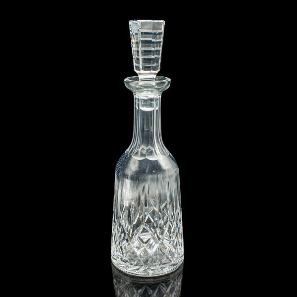 Vintage Claret Decanter, English, Cut Crystal Glass, Spirit Vessel, Circa 1970