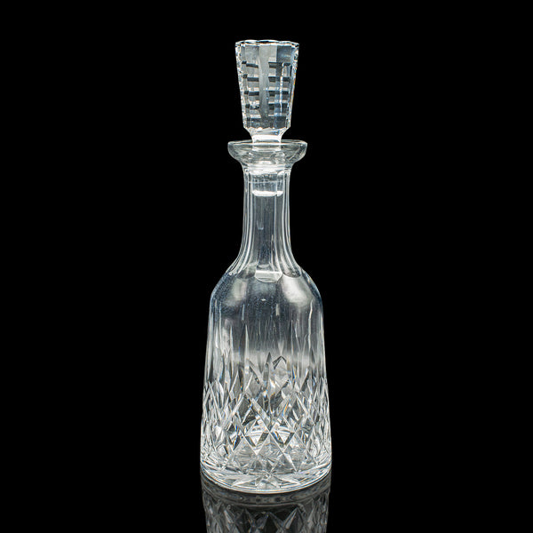 Vintage Claret Decanter, English, Cut Crystal Glass, Spirit Vessel, Circa 1970