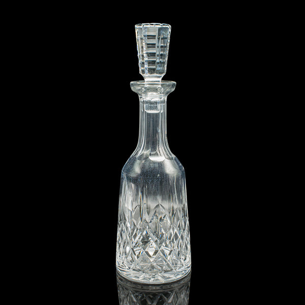 Vintage Claret Decanter, English, Cut Crystal Glass, Spirit Vessel, Circa 1970