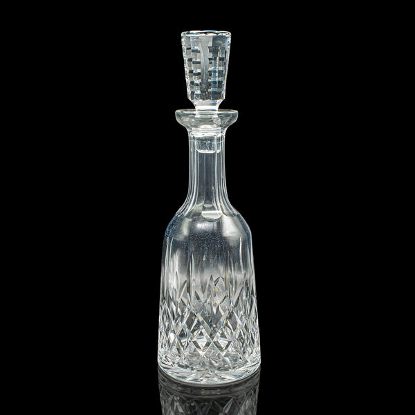 Vintage Claret Decanter, English, Cut Crystal Glass, Spirit Vessel, Circa 1970