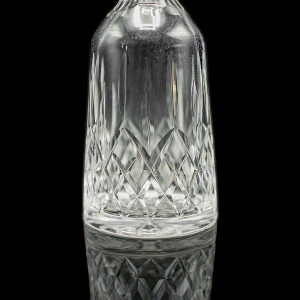 Vintage Claret Decanter, English, Cut Crystal Glass, Spirit Vessel, Circa 1970