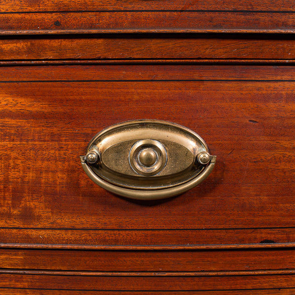 Antique Bow Front Tallboy, English, Chest of Drawers, Bedroom, Georgian, C.1780