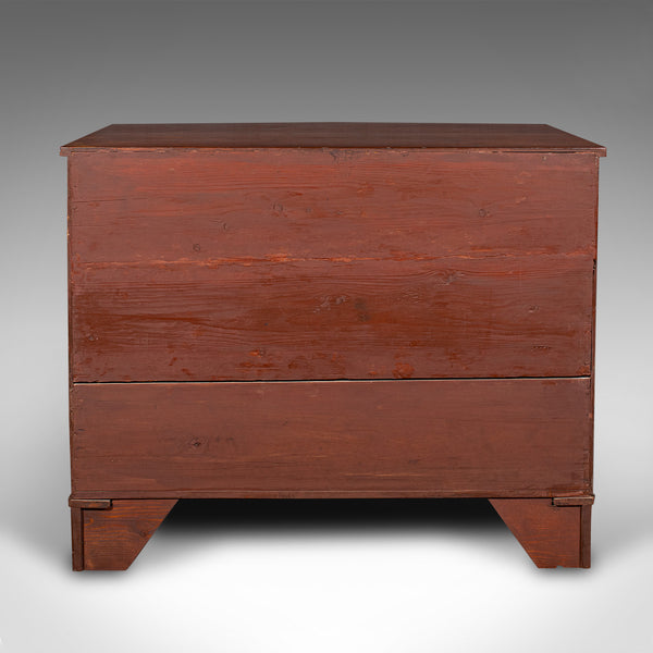 Antique Bow Front Tallboy, English, Chest of Drawers, Bedroom, Georgian, C.1780