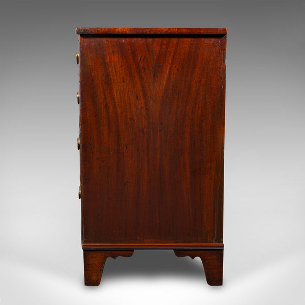 Antique Bow Front Tallboy, English, Chest of Drawers, Bedroom, Georgian, C.1780