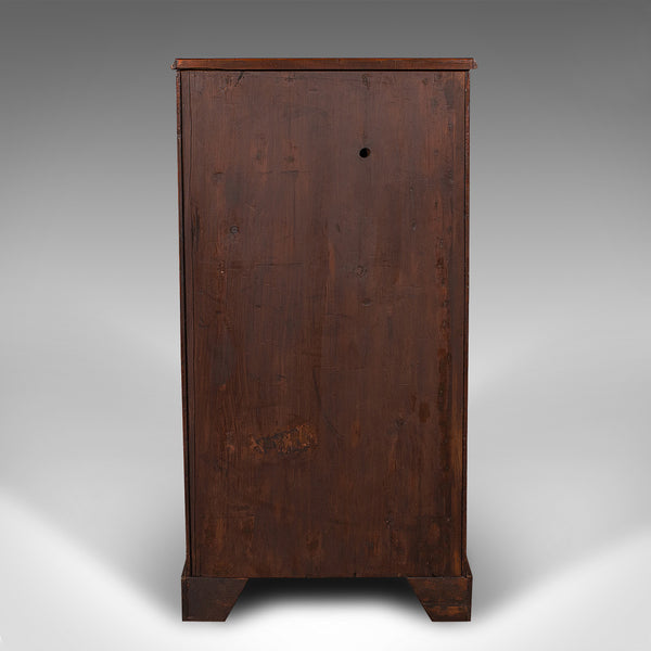 Antique English Tallboy, Chest of Drawers, Victorian Walnut, Flame, Circa 1850