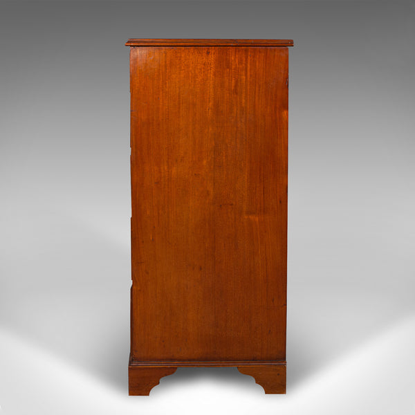 Antique English Tallboy, Chest of Drawers, Victorian Walnut, Flame, Circa 1850