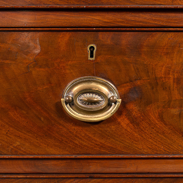 Antique English Tallboy, Chest of Drawers, Victorian Walnut, Flame, Circa 1850