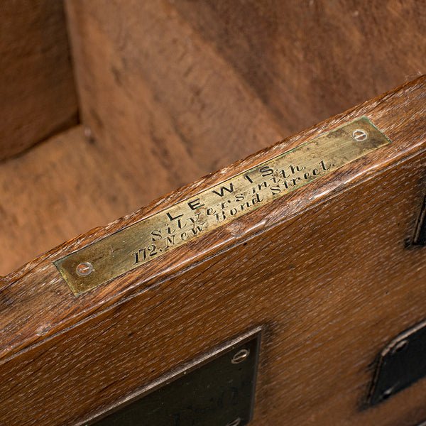 Antique Silver Chest, English, Oak, Cast Iron, Storage Trunk, Victorian, C.1860