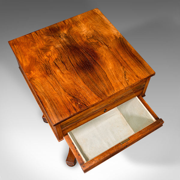 Antique Dual Aspect Sewing Table, English, Ladies, Work Box, Regency, Circa 1820