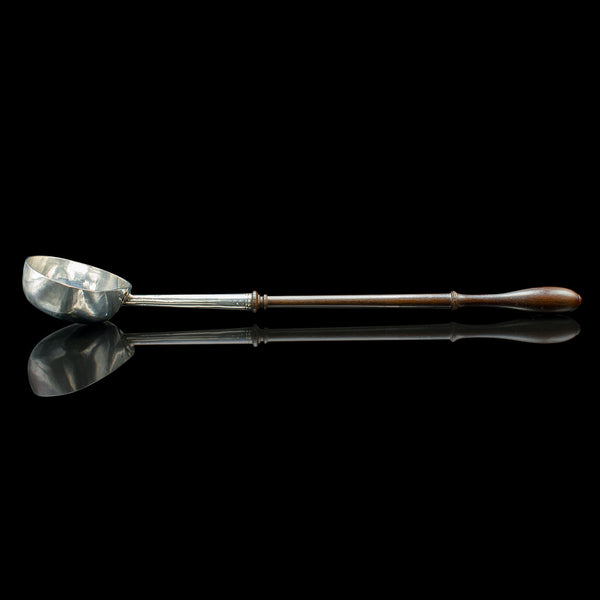 Antique Toddy Ladle, English, Silver, Long Serving Spoon, Hallmarked, Georgian