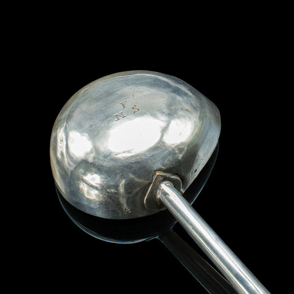 Antique Toddy Ladle, English, Silver, Long Serving Spoon, Hallmarked, Georgian