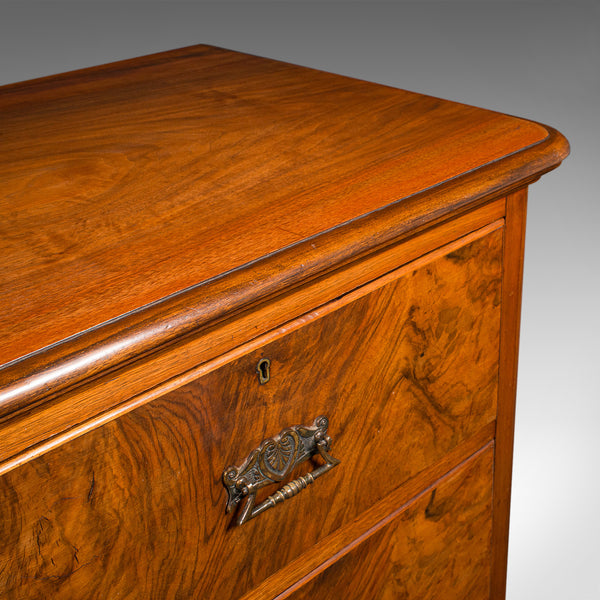 Large Antique Gentleman's Tallboy, English, Walnut, Chest of Drawers, Victorian