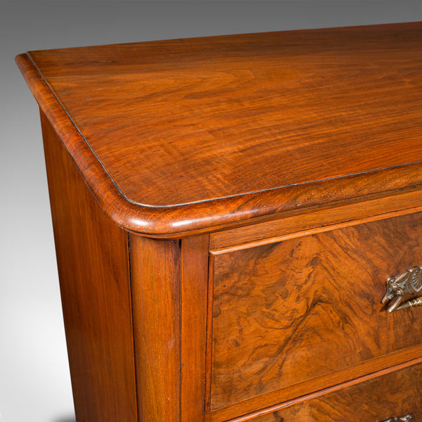 Large Antique Gentleman's Tallboy, English, Walnut, Chest of Drawers, Victorian